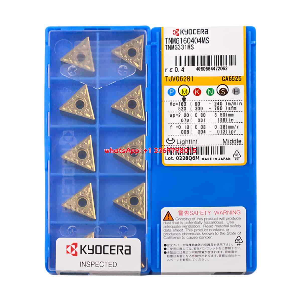 Kyocera 100% Original TNMG160404-MS CA6525 Cutting Tools 10PCS