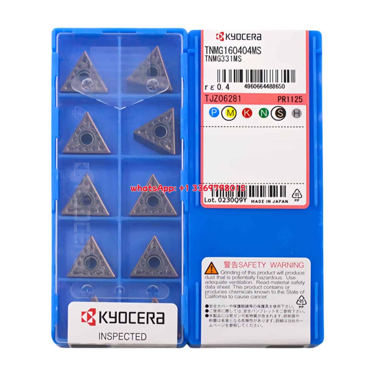 Kyocera 100% Original TNMG160404-MS PR1125 Cutting Tools 10PCS