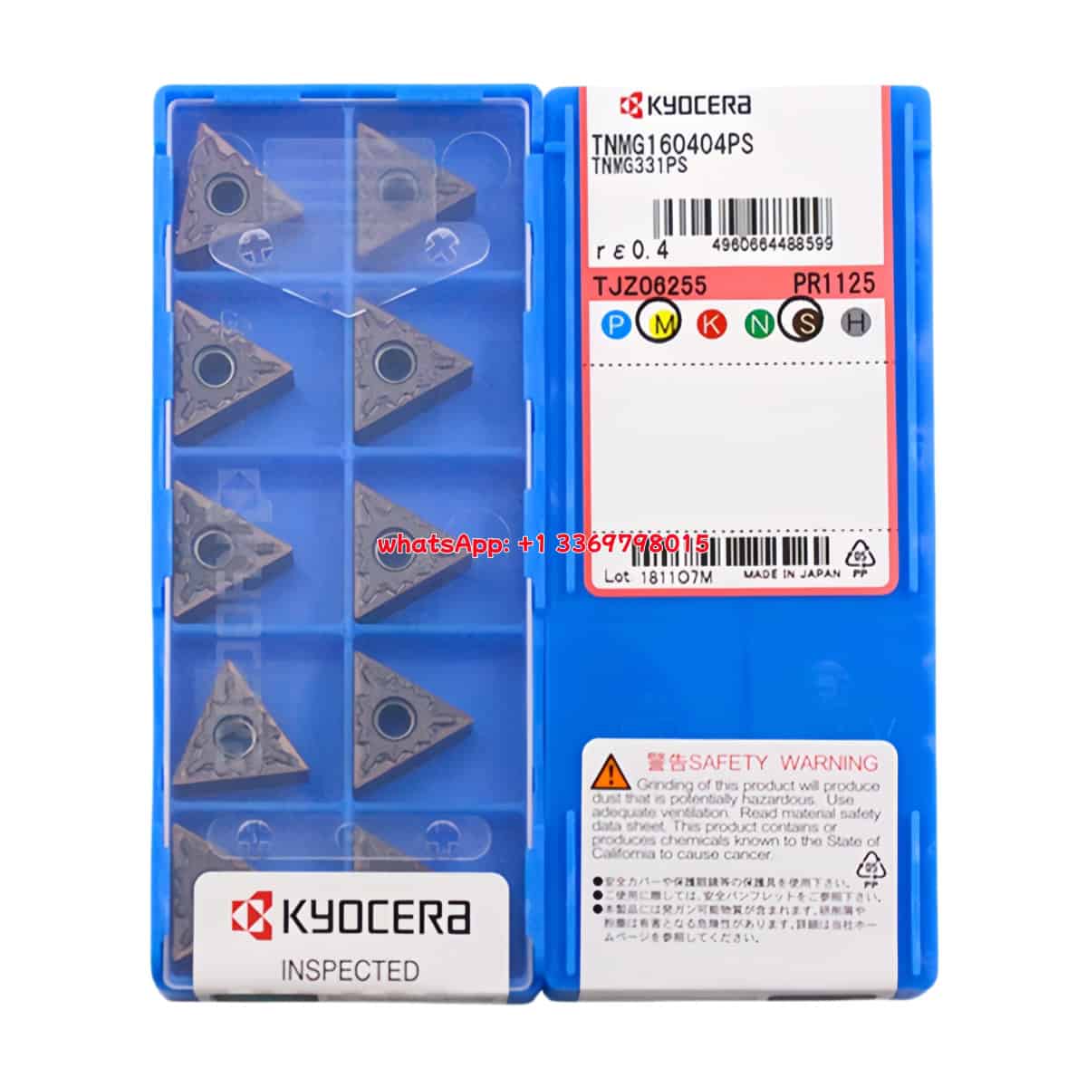 Kyocera 100% Original TNMG160404-PS PR1125 Cutting Tools 10PCS