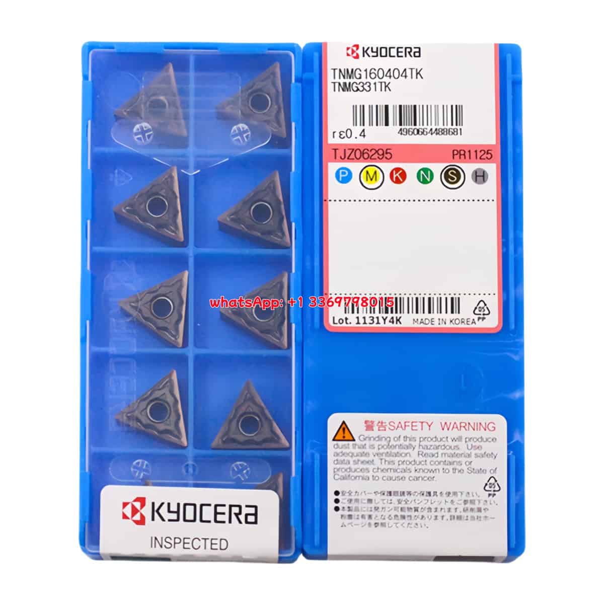 Kyocera 100% Original TNMG160404-TK PR1125 Cutting Tools 10PCS