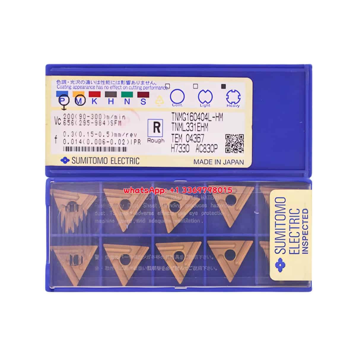 SUMITOMO 100% Original TNMG160404L-HM AC830P Cutting Tools 10PCS