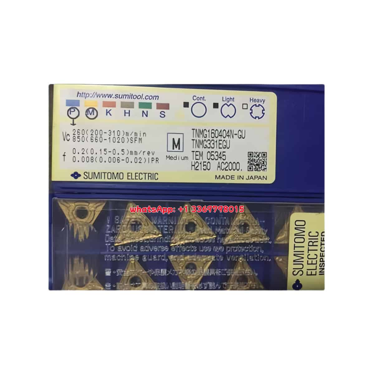 SUMITOMO 100% Original TNMG160404N-GU AC2000 Cutting Tools 10PCS