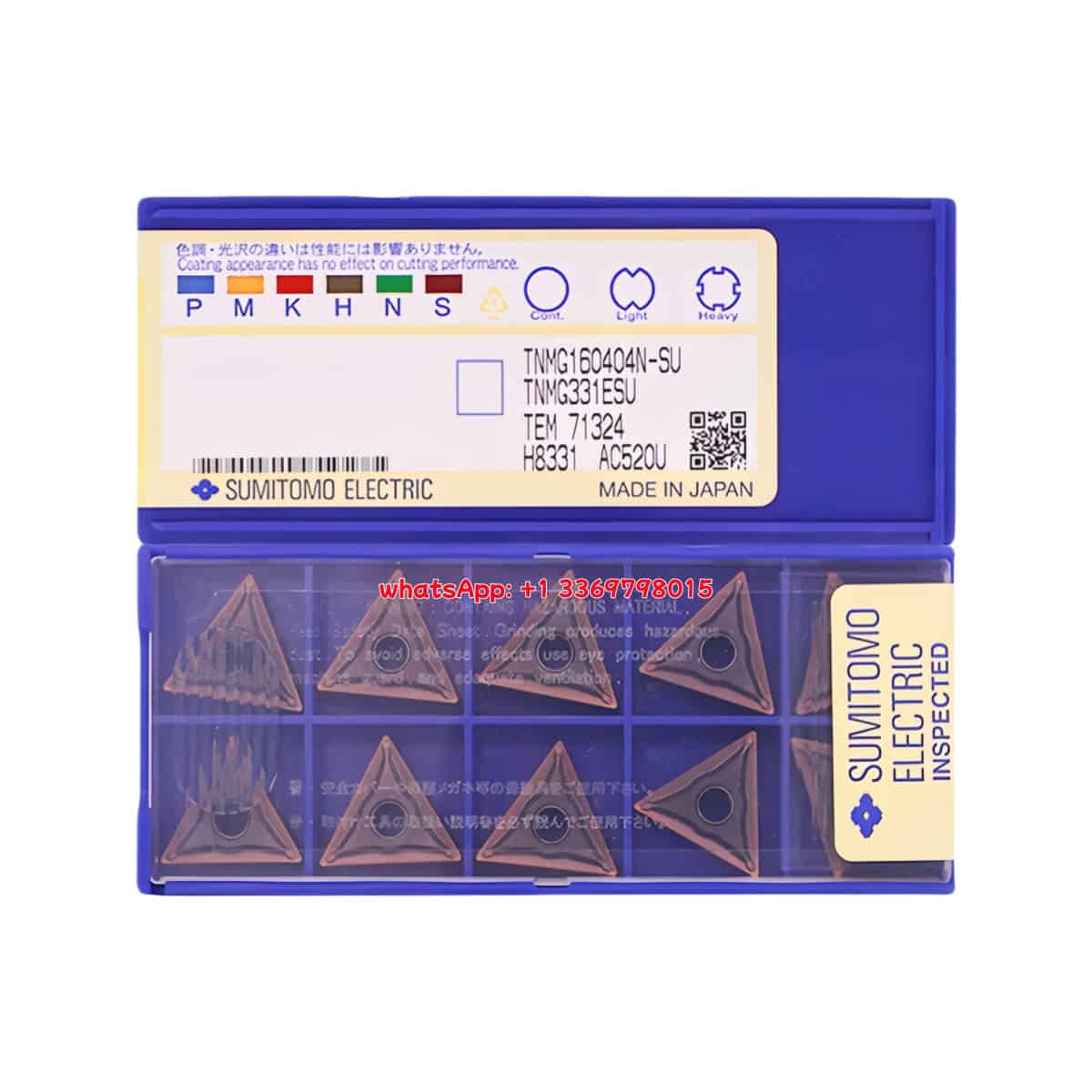 SUMITOMO 100% Original TNMG160404N-SU AC520U Cutting Tools 10PCS