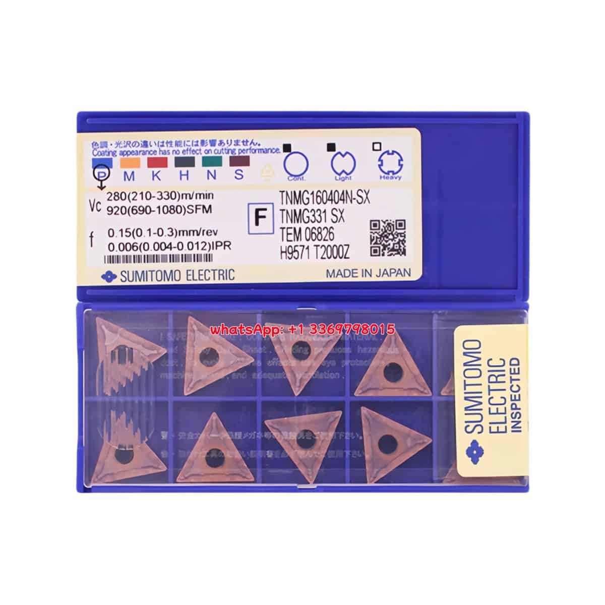 SUMITOMO 100% Original TNMG160404N-SX T2000Z Cutting Tools 10PCS