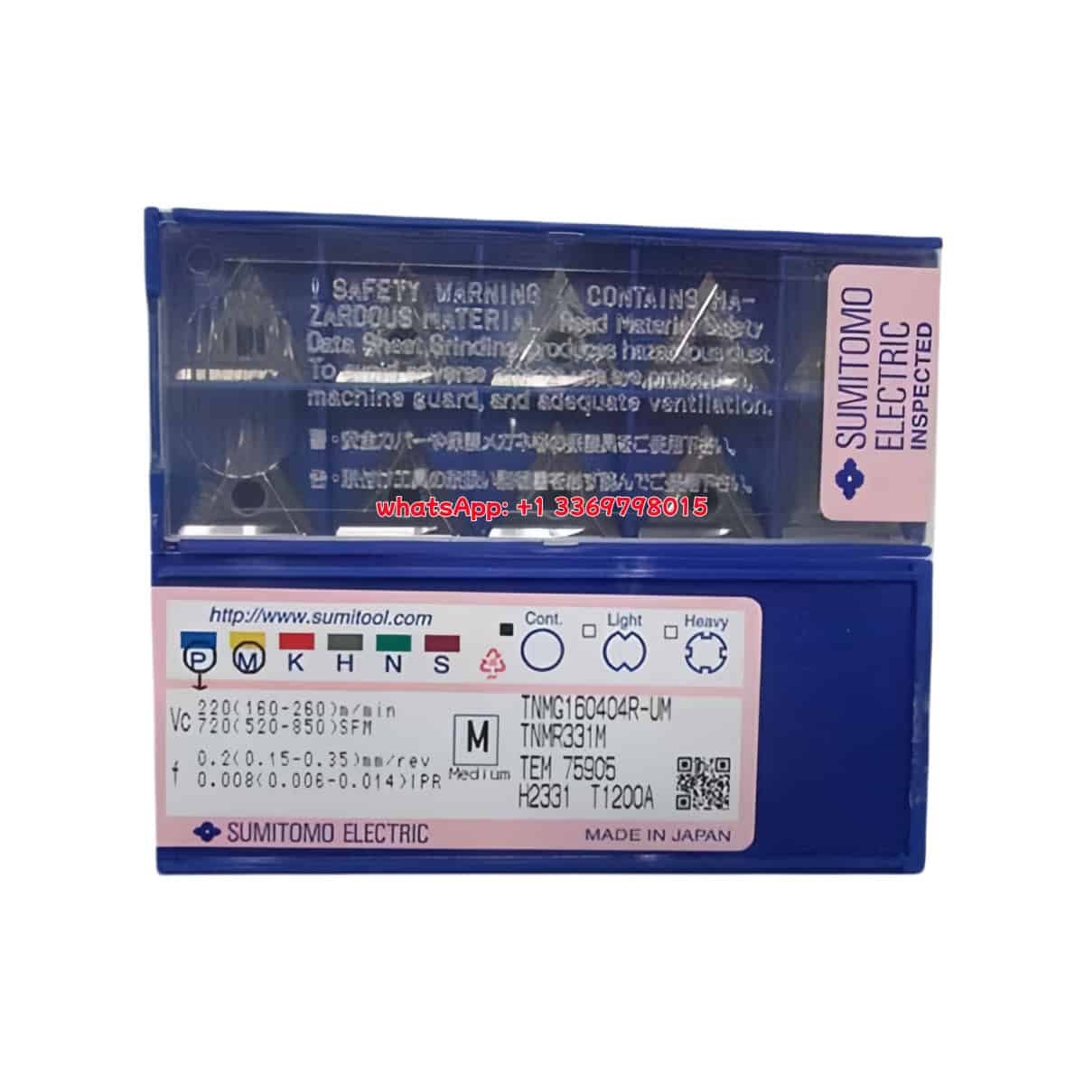 SUMITOMO 100% Original TNMG160404R-UM T1200A Cutting Tools 10PCS