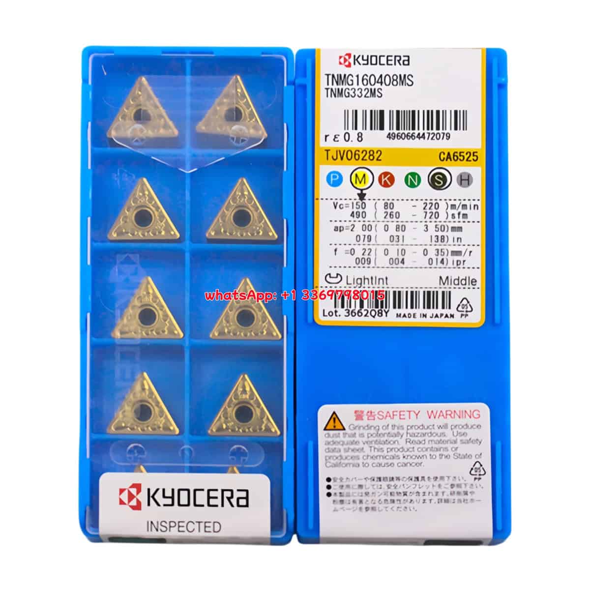 Kyocera 100% Original TNMG160408-MS CA6525 Cutting Tools 10PCS