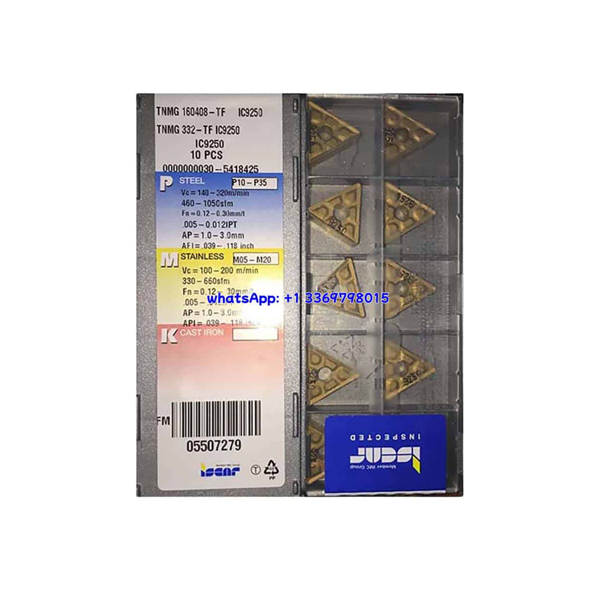 Iscar 100% Original TNMG160408-TF IC9250 Turning Insert 10PCS