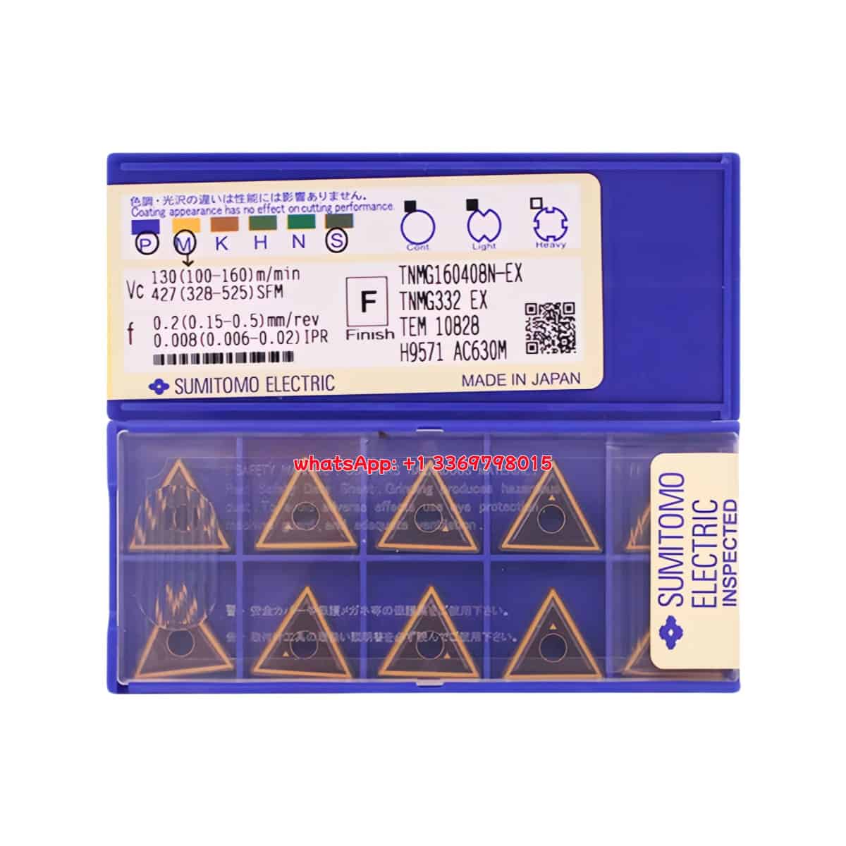 SUMITOMO 100% Original TNMG160408N-EX AC630M Cutting Tools 10PCS