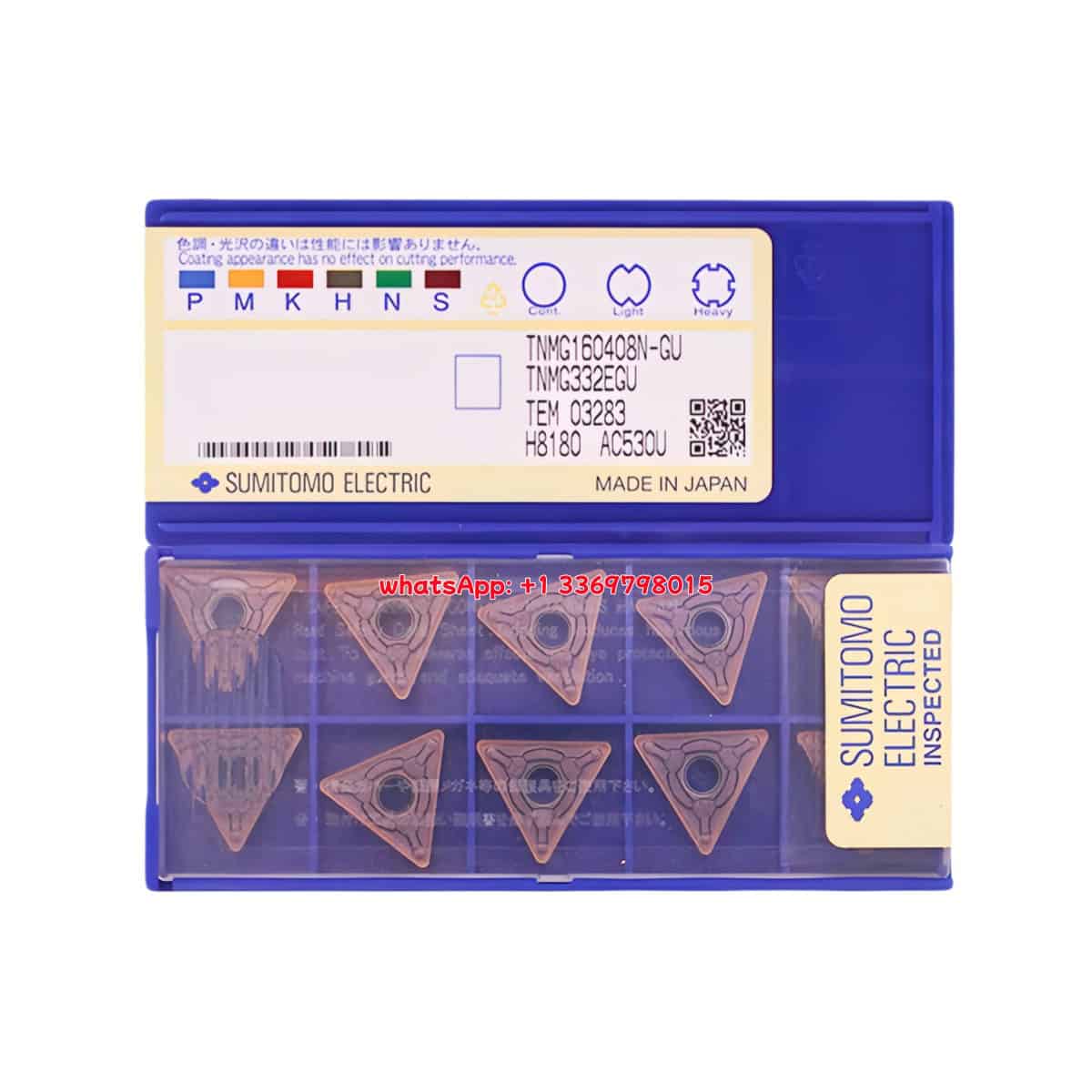SUMITOMO 100% Original TNMG160408N-GU AC530U Cutting Tools 10PCS