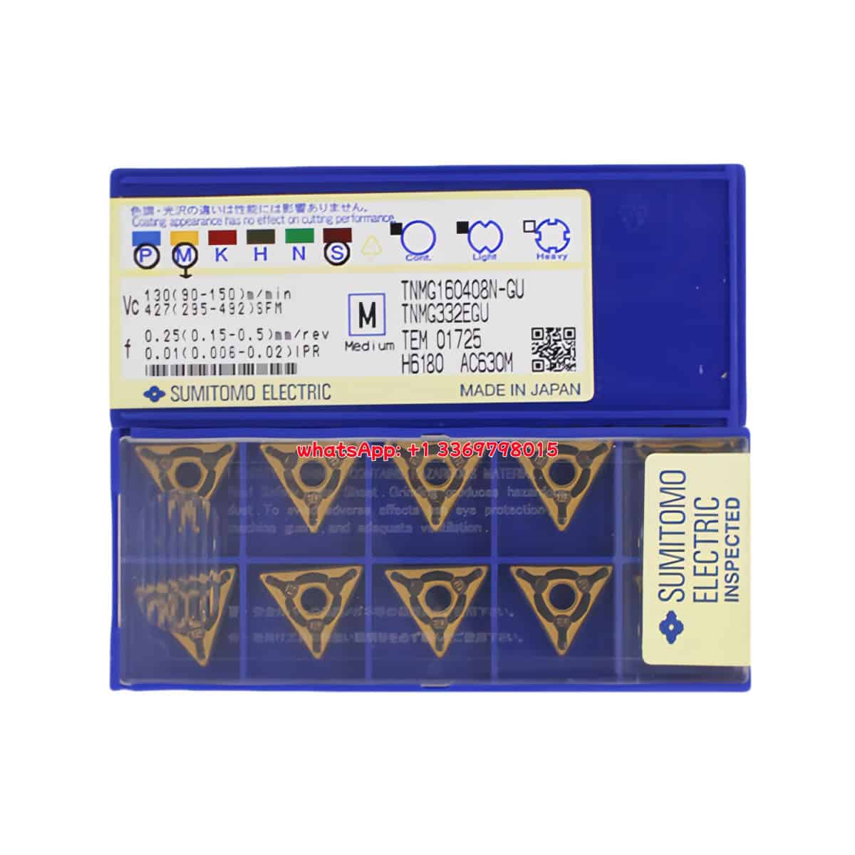SUMITOMO 100% Original TNMG160408N-GU AC630M Cutting Tools 10PCS