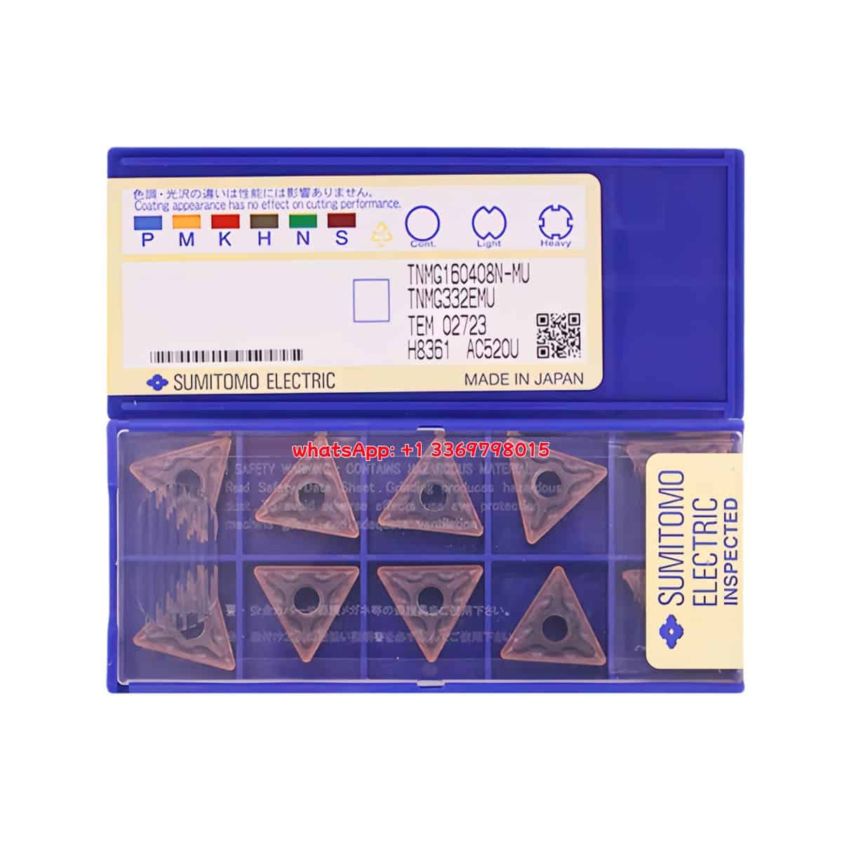 SUMITOMO 100% Original TNMG160408N-MU AC520U Cutting Tools 10PCS