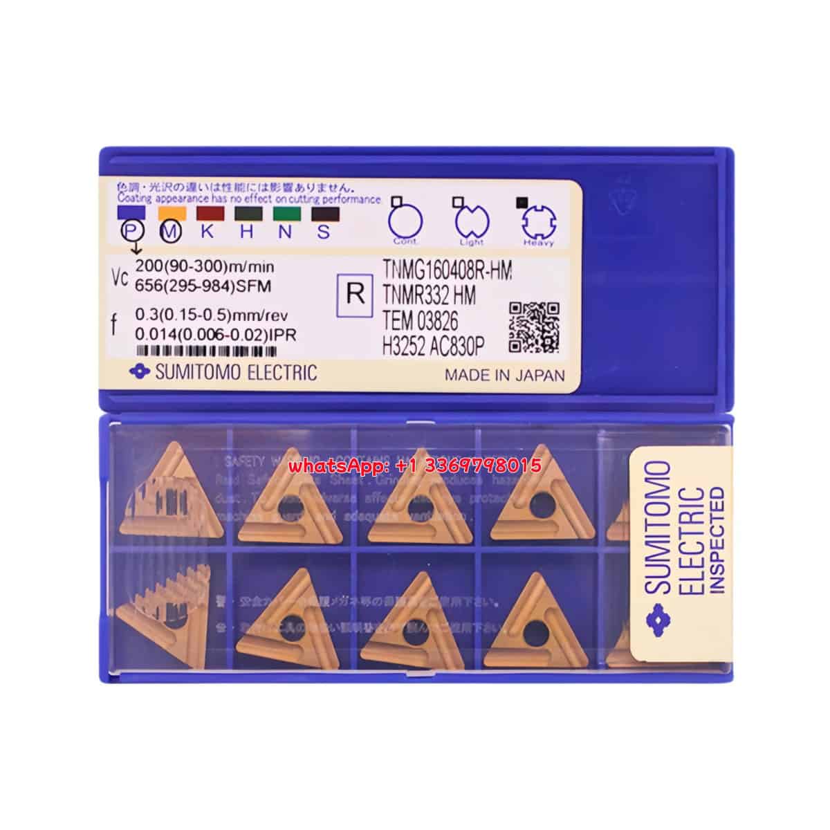 SUMITOMO 100% Original TNMG160408R-HM AC830P Cutting Tools 10PCS