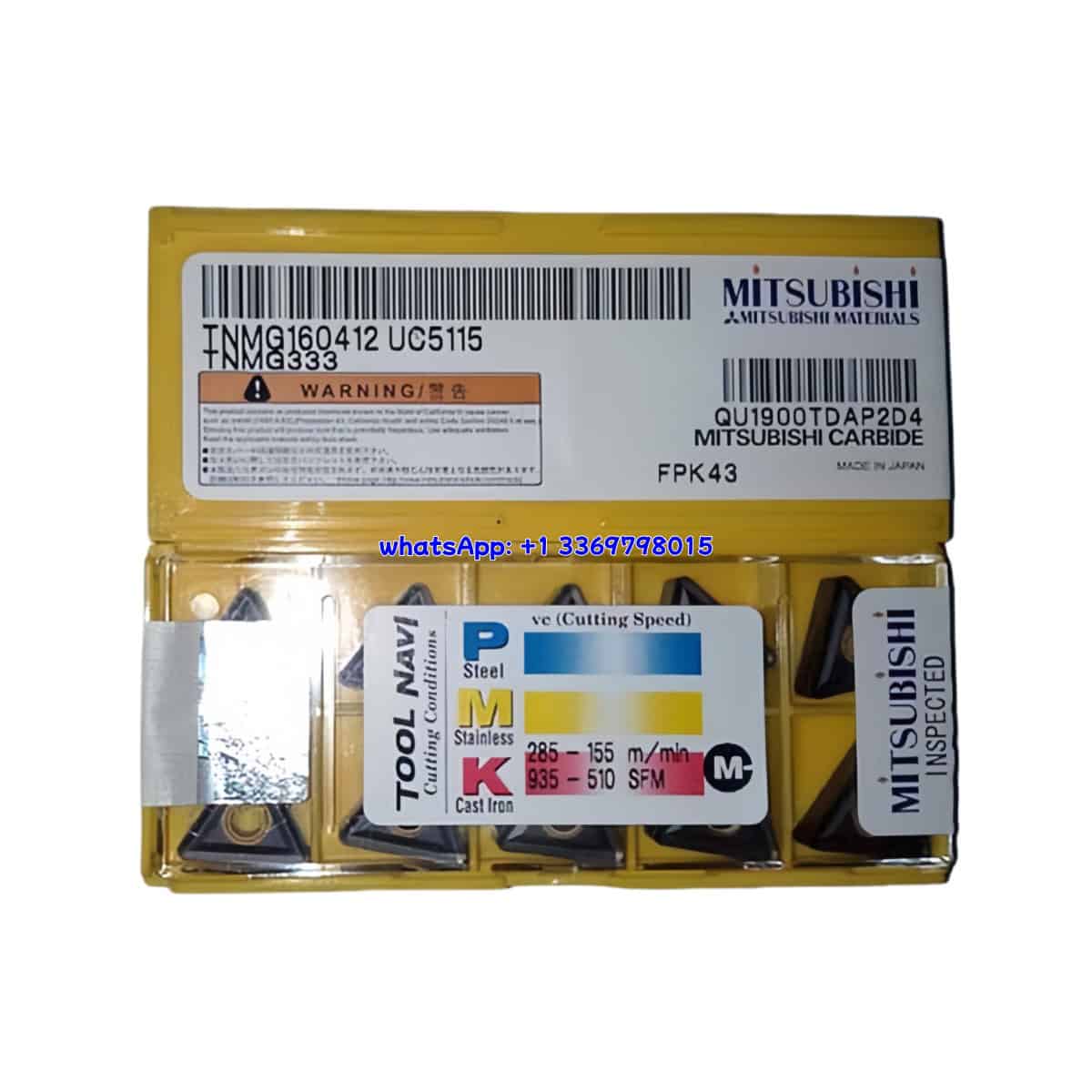 Mitsubishi 100% Original TNMG160412 UC5115 Cutting Tools 10PCS
