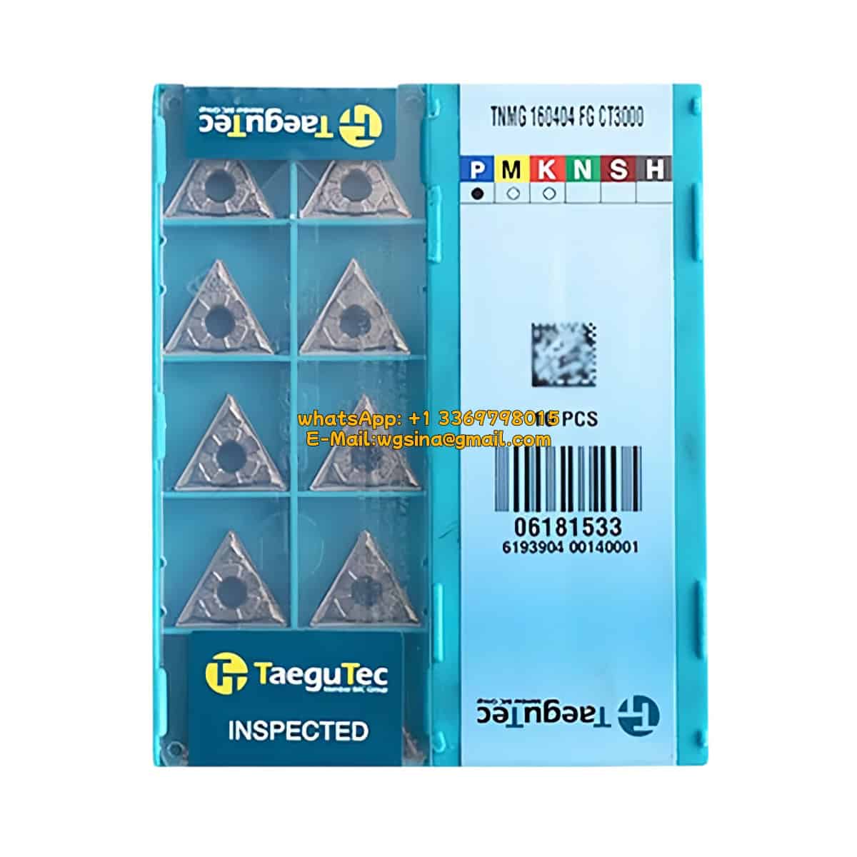 TaeguTec 100% Original TNMG 160404 FG CT3000 Cutting Tools 10PCS