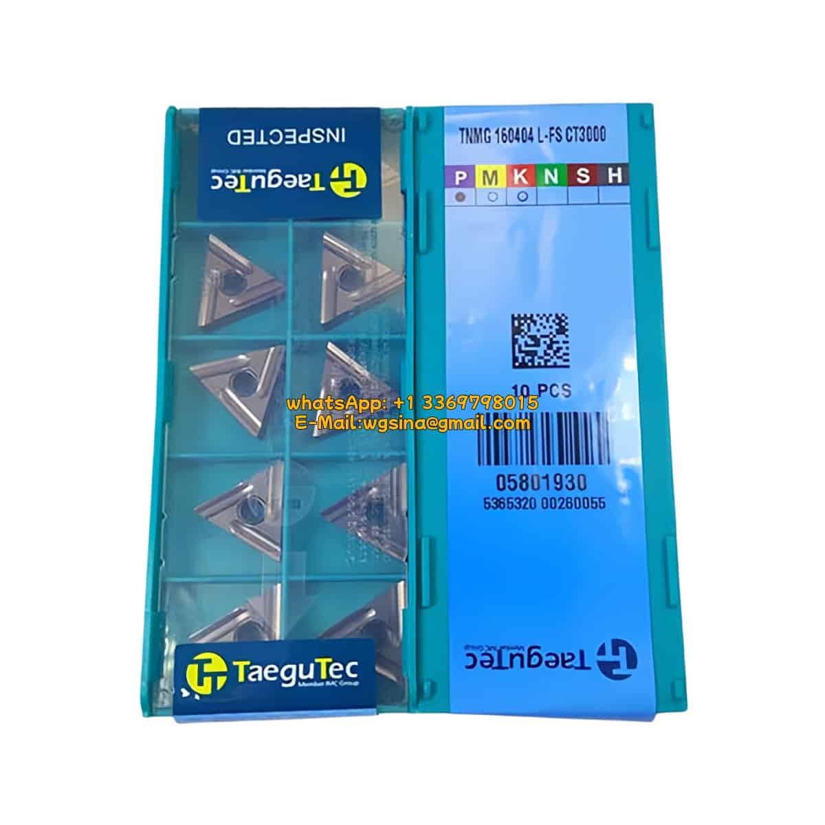 TaeguTec 100% Original TNMG 160404 L-FS CT3000 Cutting Tools 10PCS