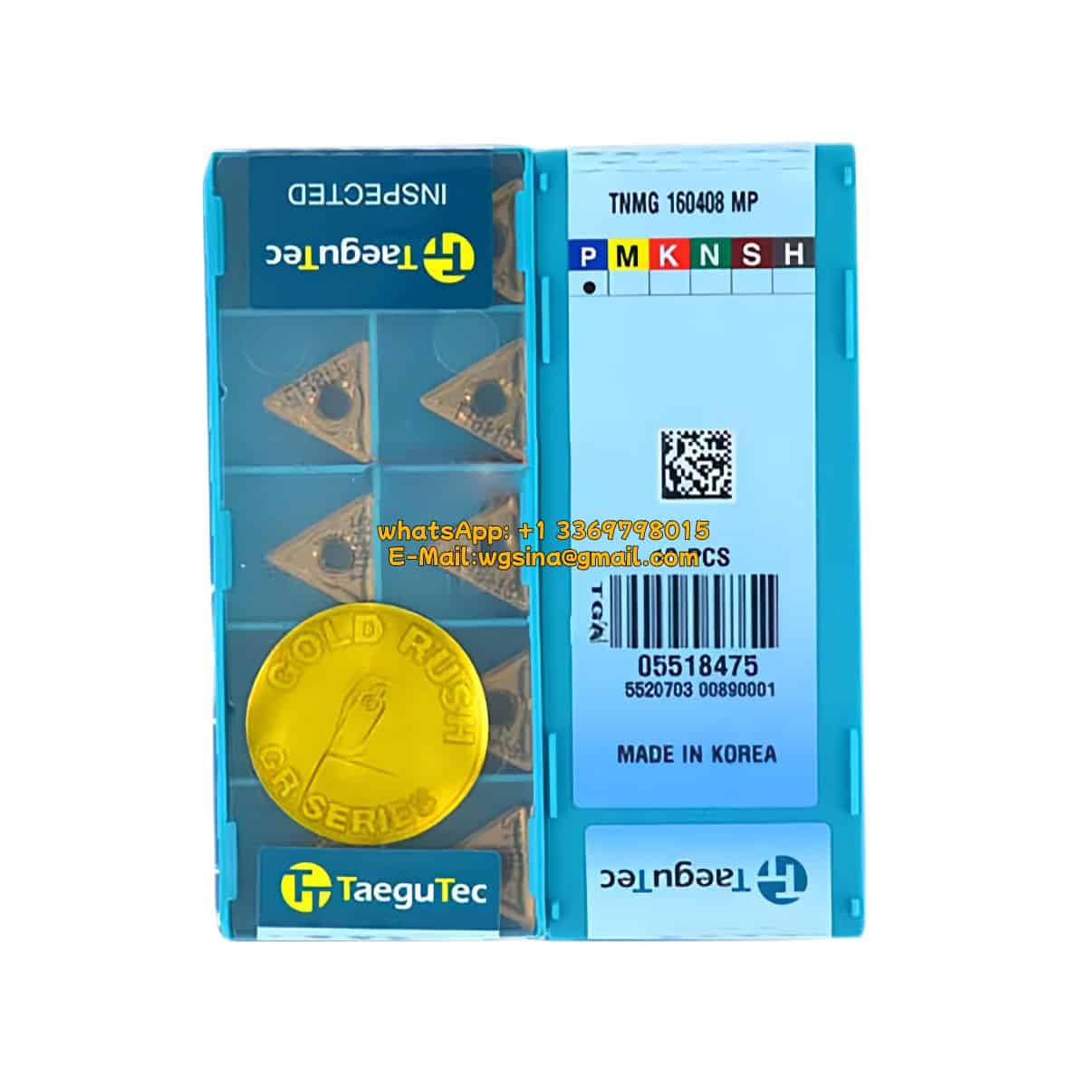 TaeguTec 100% Original TNMG 160404 MP TT8115 Cutting Tools 10PCS