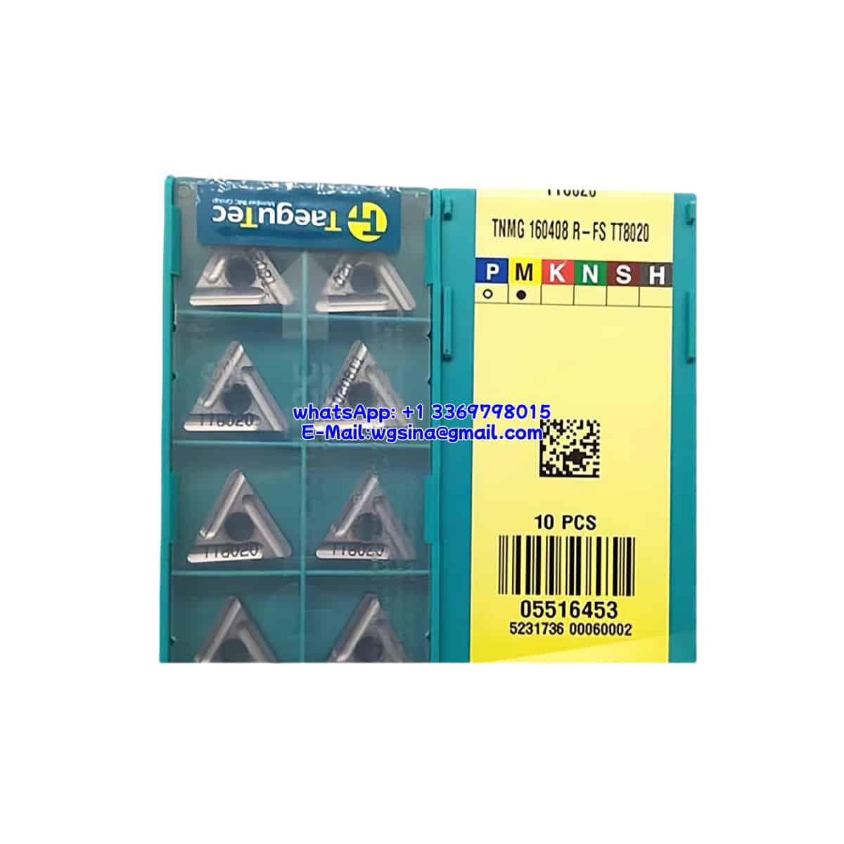TaeguTec 100% Original TNMG 160404 R-FS TT8020 Cutting Tools 10PCS