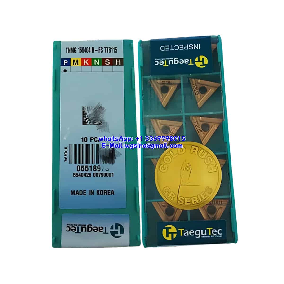 TaeguTec 100% Original TNMG 160404 R-FS TT8115 Cutting Tools 10PCS