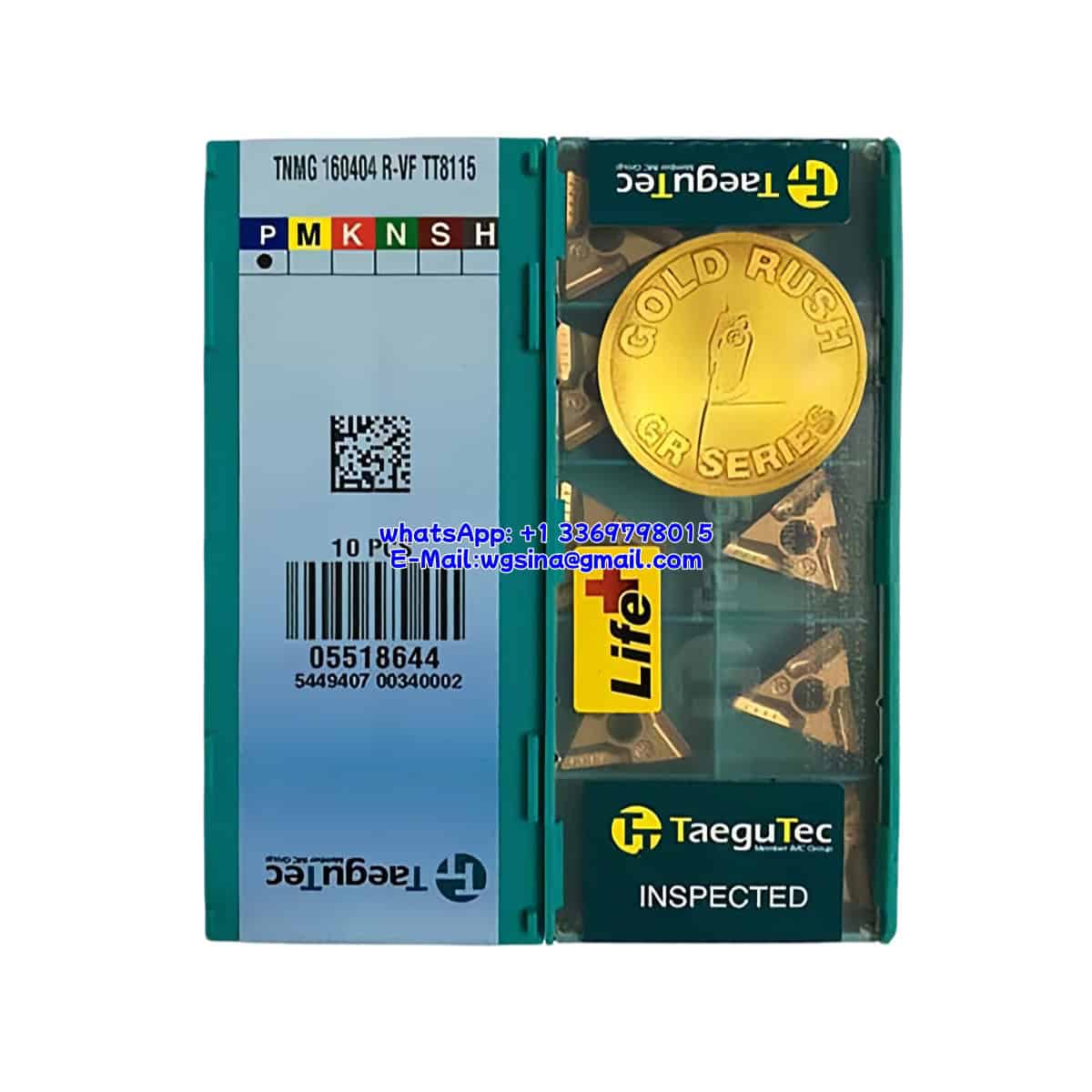 TaeguTec 100% Original TNMG 160404 R-VF TT8115 Cutting Tools 10PCS