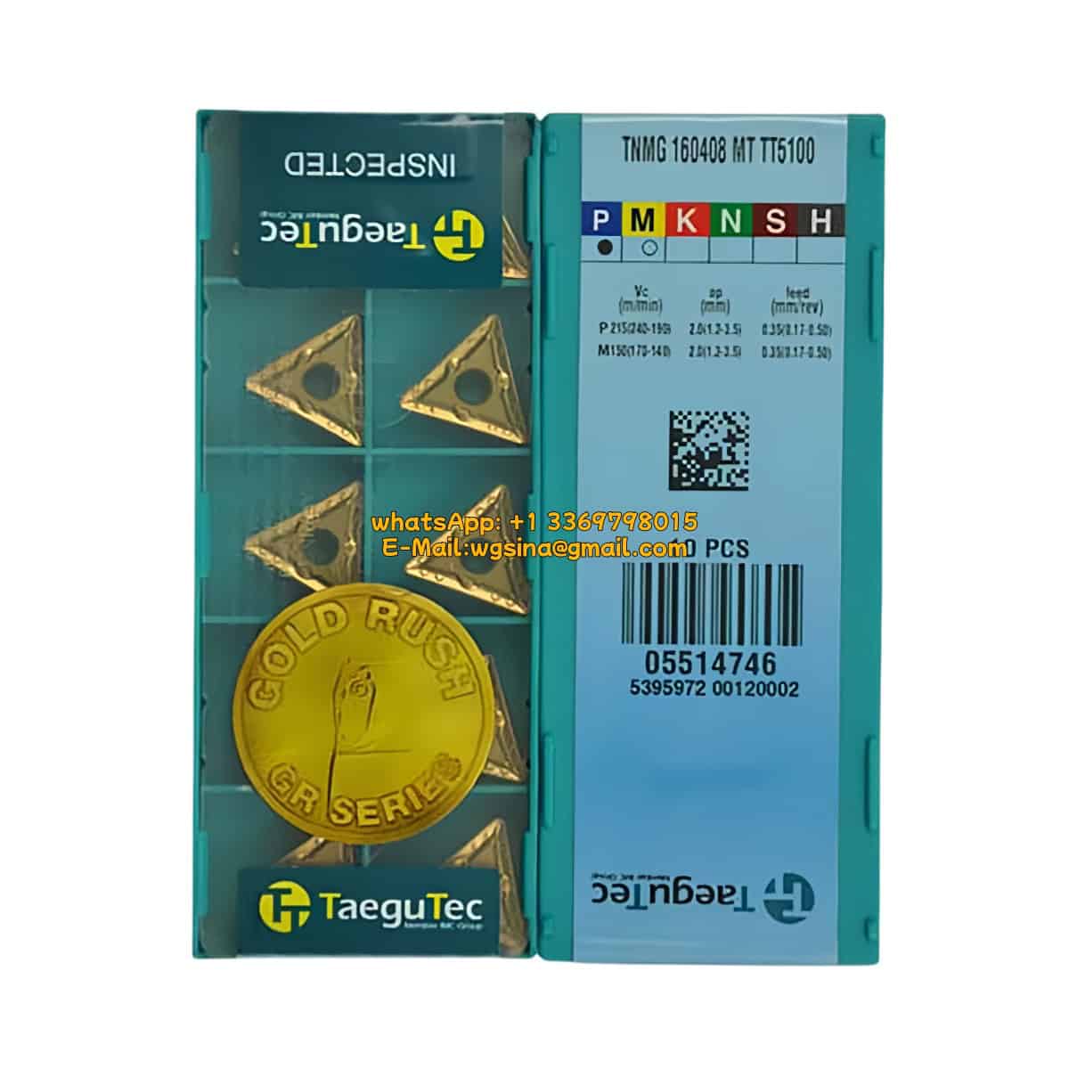 TaeguTec 100% Original TNMG 160408 MT TT5100 Cutting Tools 10PCS