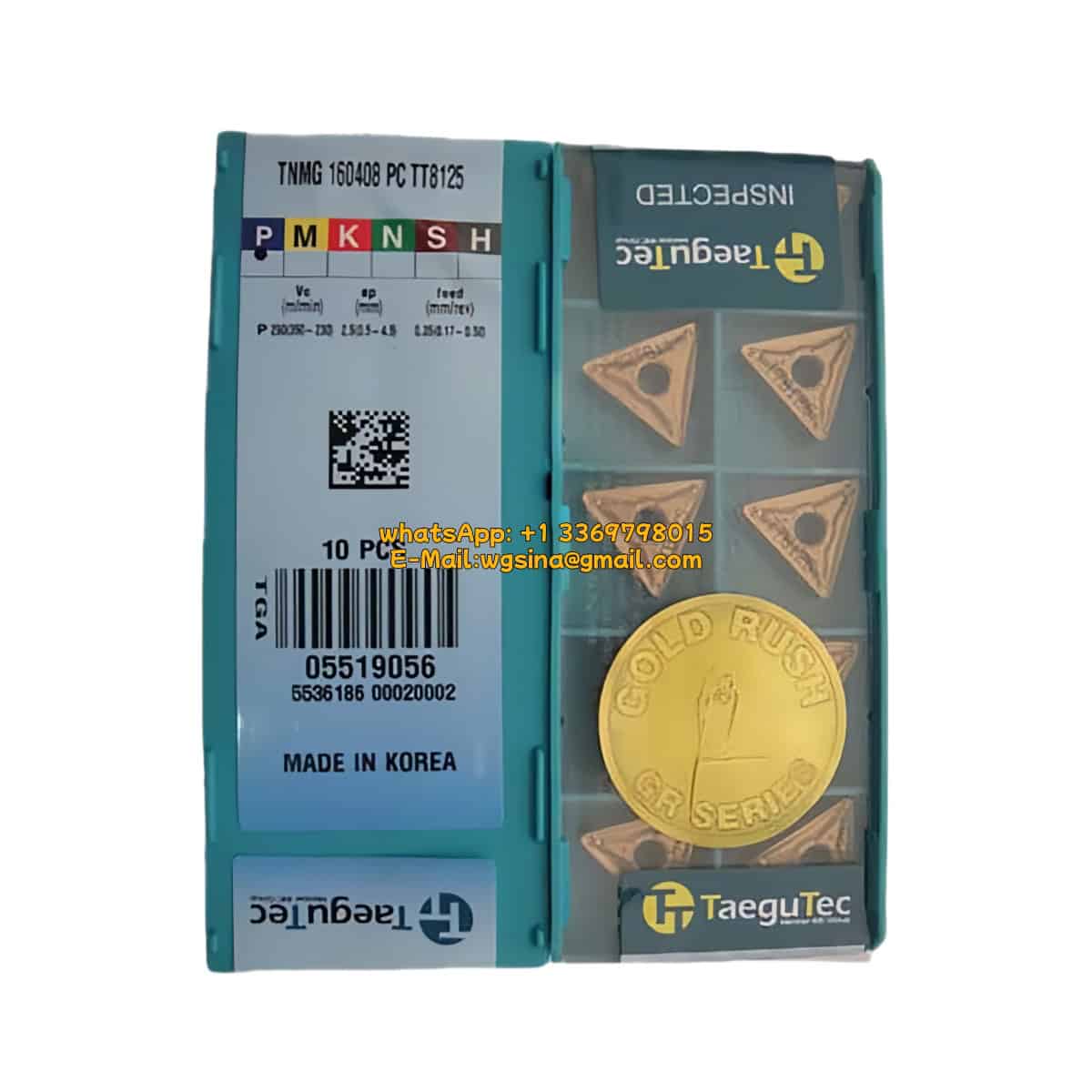 TaeguTec 100% Original TNMG 160408 PC TT8125 Cutting Tools 10PCS