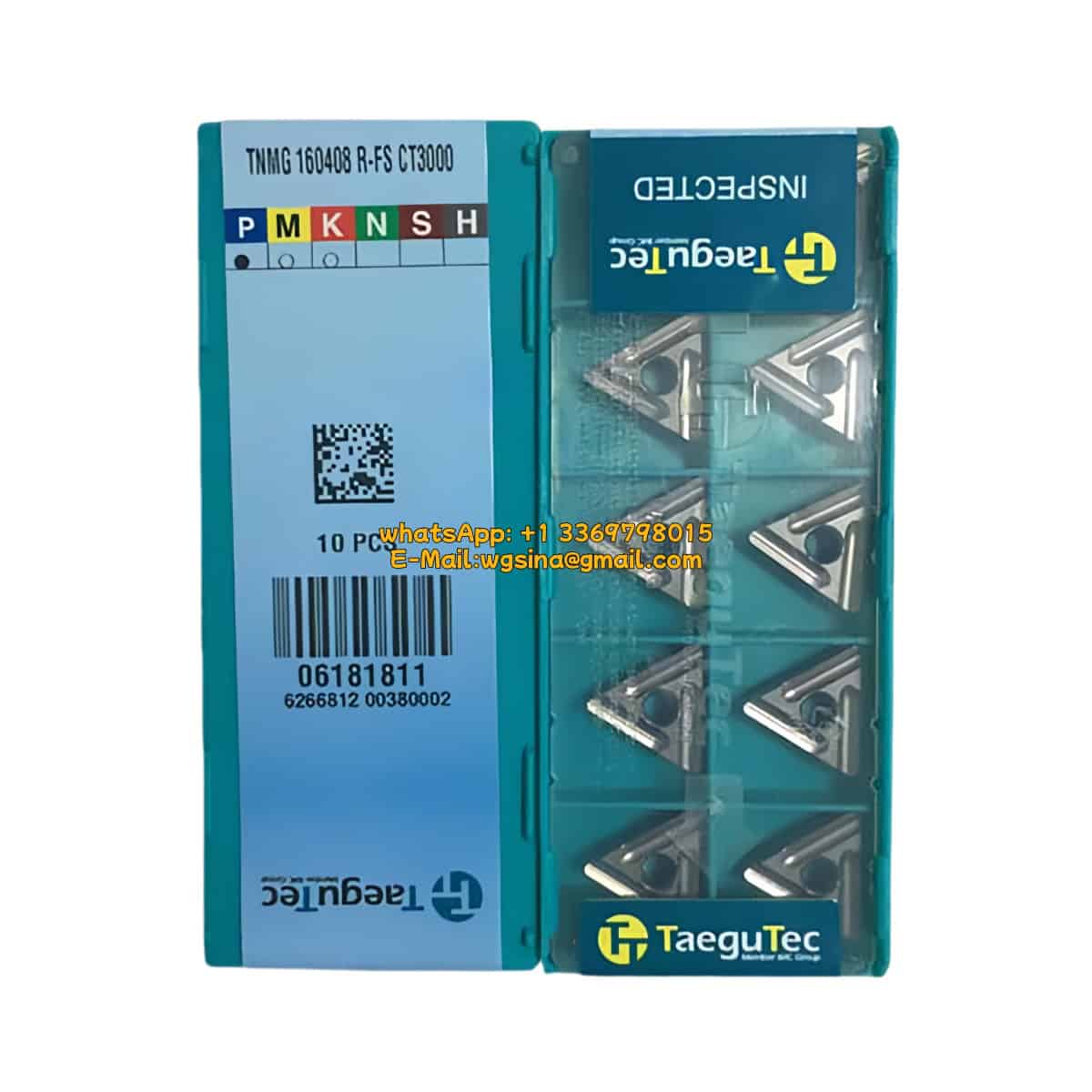 TaeguTec 100% Original TNMG 160408 R-FS CT3000 Cutting Tools 10PCS