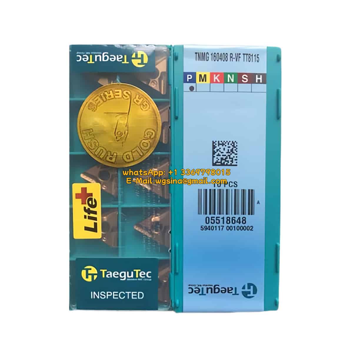 TaeguTec 100% Original TNMG 160408 R-VF TT8115 Cutting Tools 10PCS