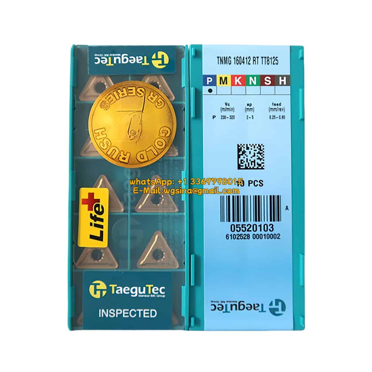 TaeguTec 100% Original TNMG 160412 RT TT8125 Cutting Tools 10PCS