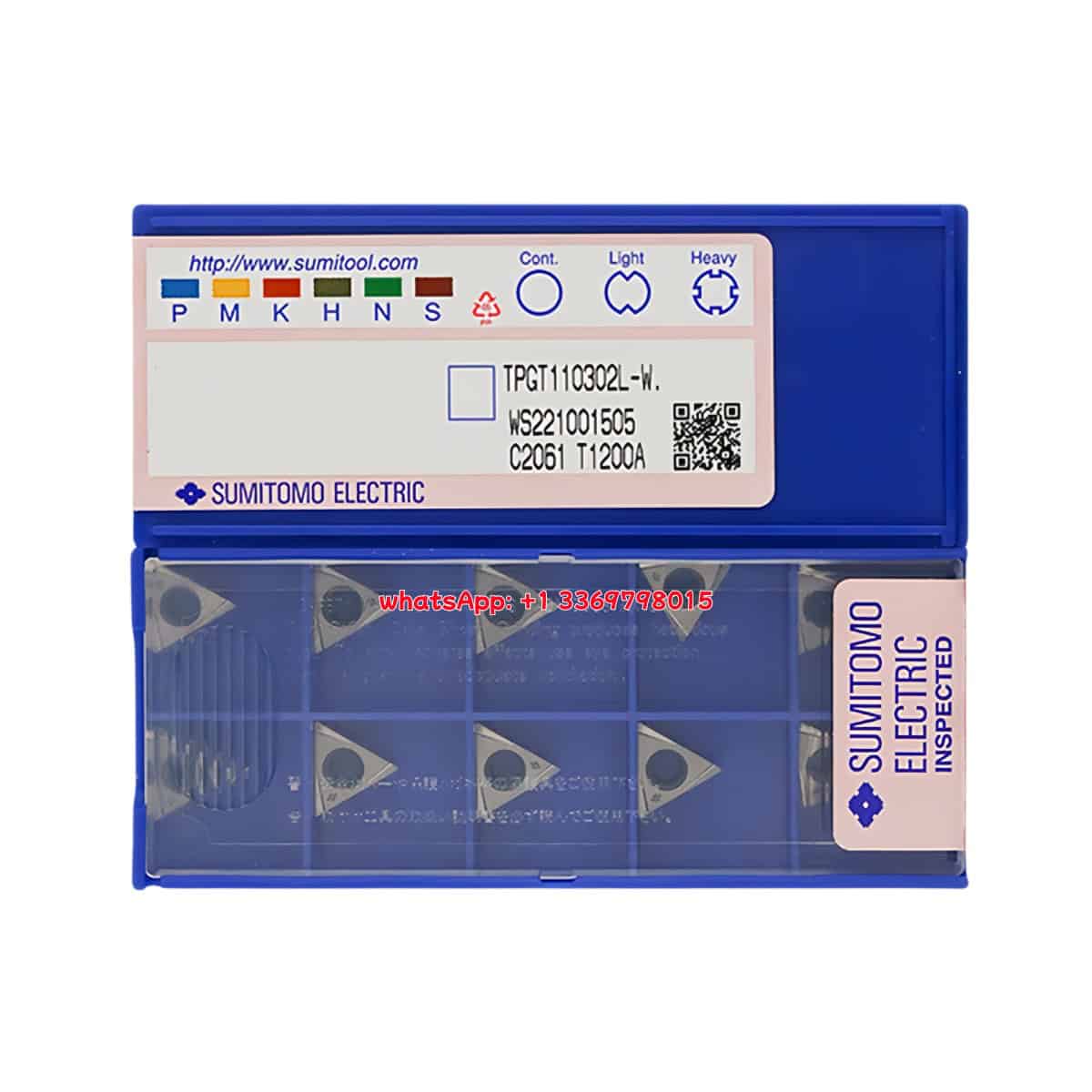 SUMITOMO 100% Original TPGT110302L-W T1200A Cutting Tools 10PCS