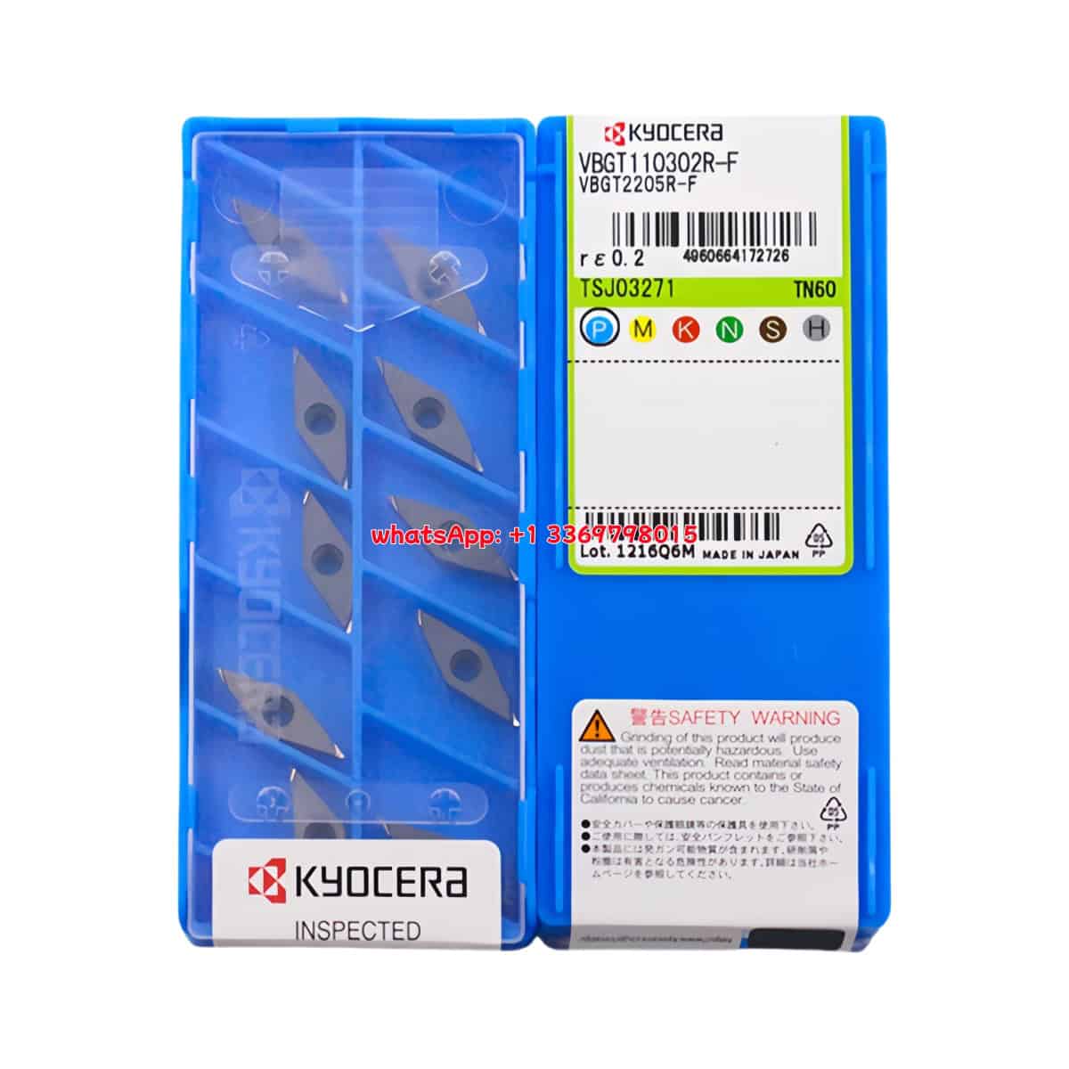 Kyocera 100% Original VBGT110302R-F TN60 Cutting Tools 10PCS