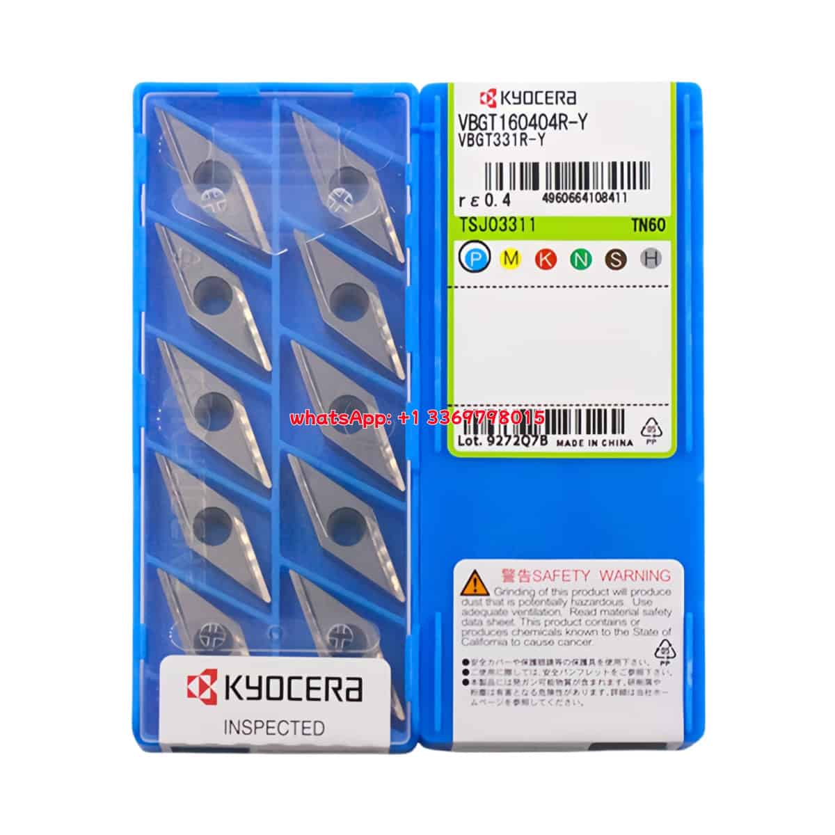 Kyocera 100% Original VBGT160404R-Y TN60 Cutting Tools 10PCS