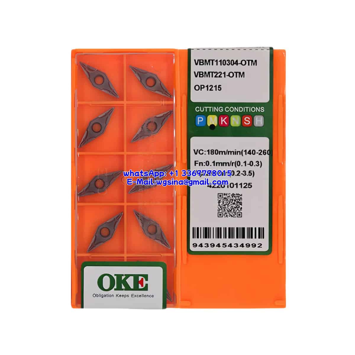 OKE 100% Original VBMT110304-OTM OP1215 Cutting Tools 10PCS