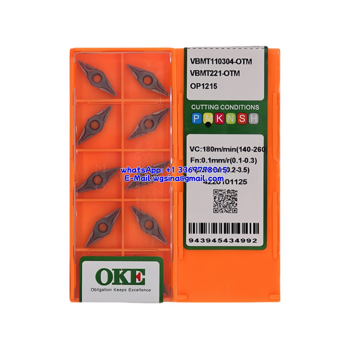 OKE 100% Original VBMT110304-OTM OP1215 Cutting Tools 10PCS