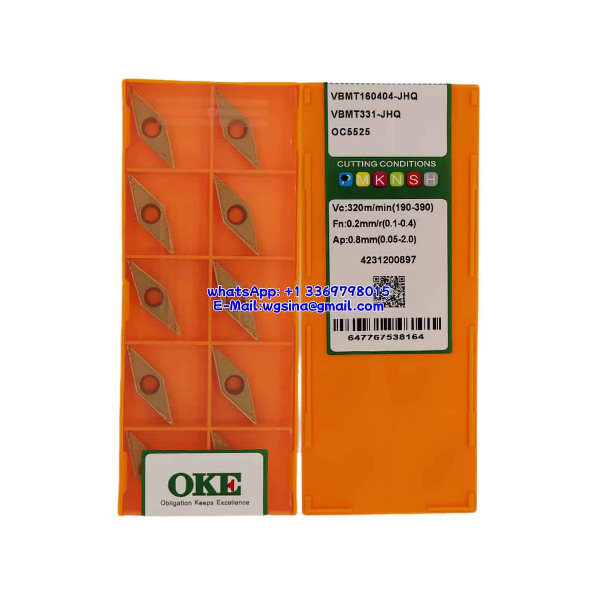 OKE 100% Original VBMT160404-JHQ OC5525 Cutting Tools 10PCS