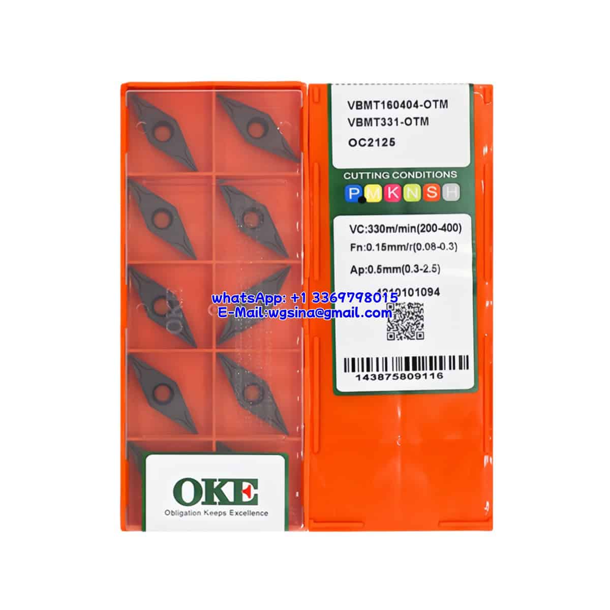 OKE 100% Original VBMT160404-OTM OC2125 Cutting Tools 10PCS