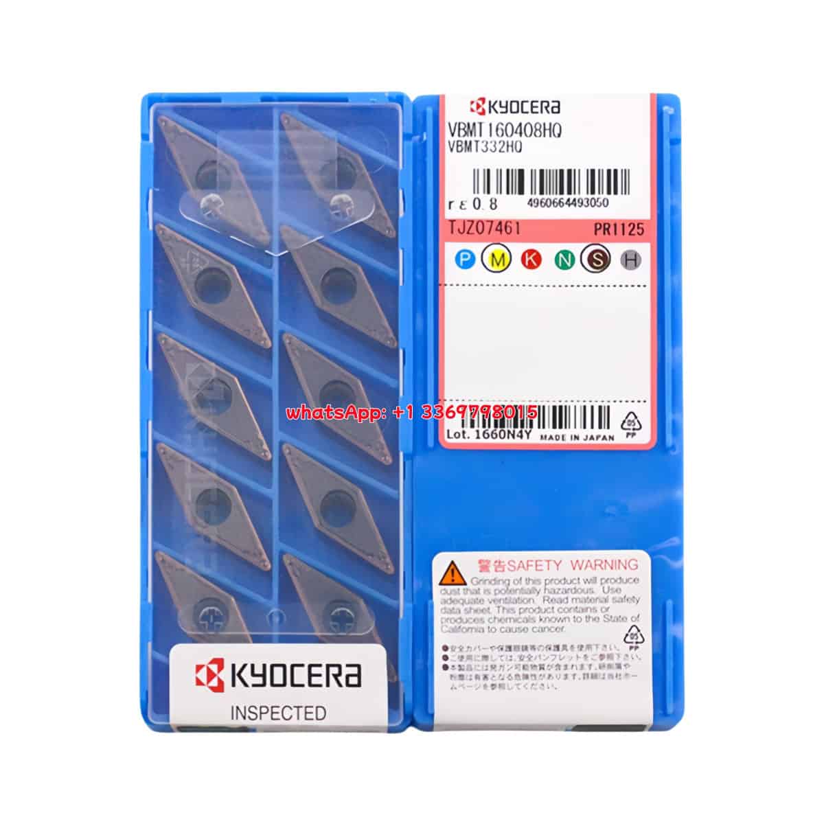 Kyocera 100% Original VBMT160408-HQ PR1125 Cutting Tools 10PCS