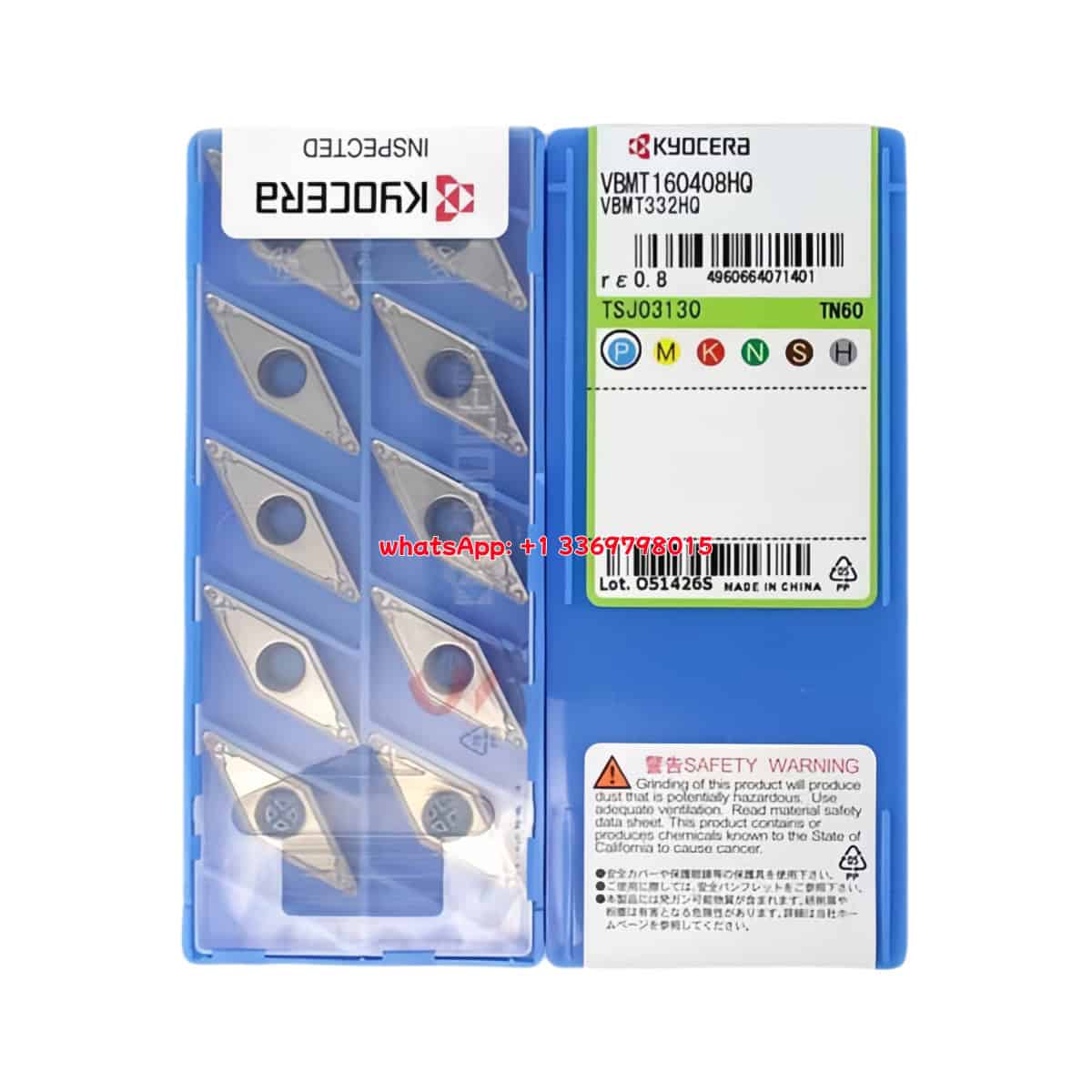 Kyocera 100% Original VBMT160408HQ TN60 Cutting Tools 10PCS