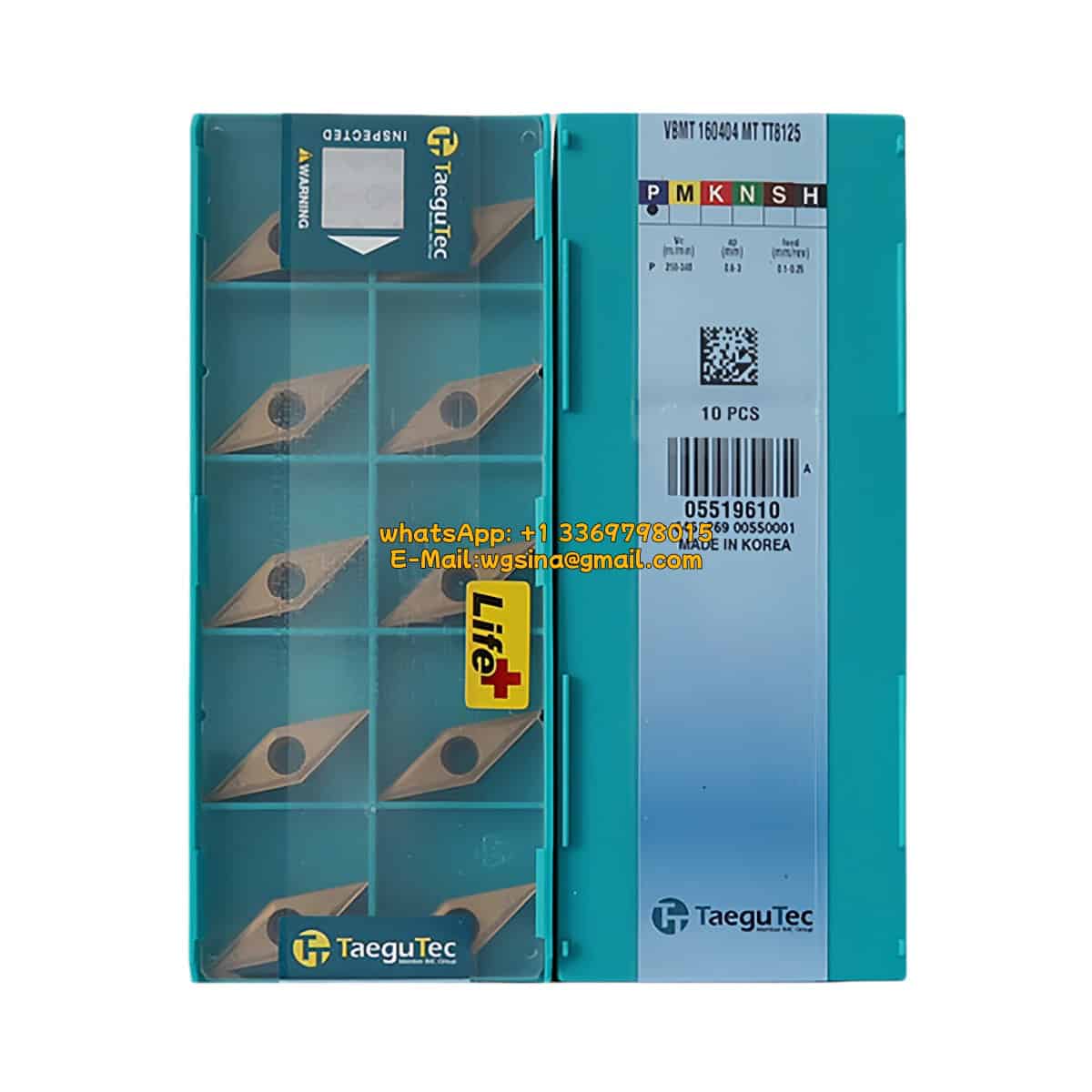 TaeguTec 100% Original VBMT 160404 MT TT8125 Cutting Tools 10PCS