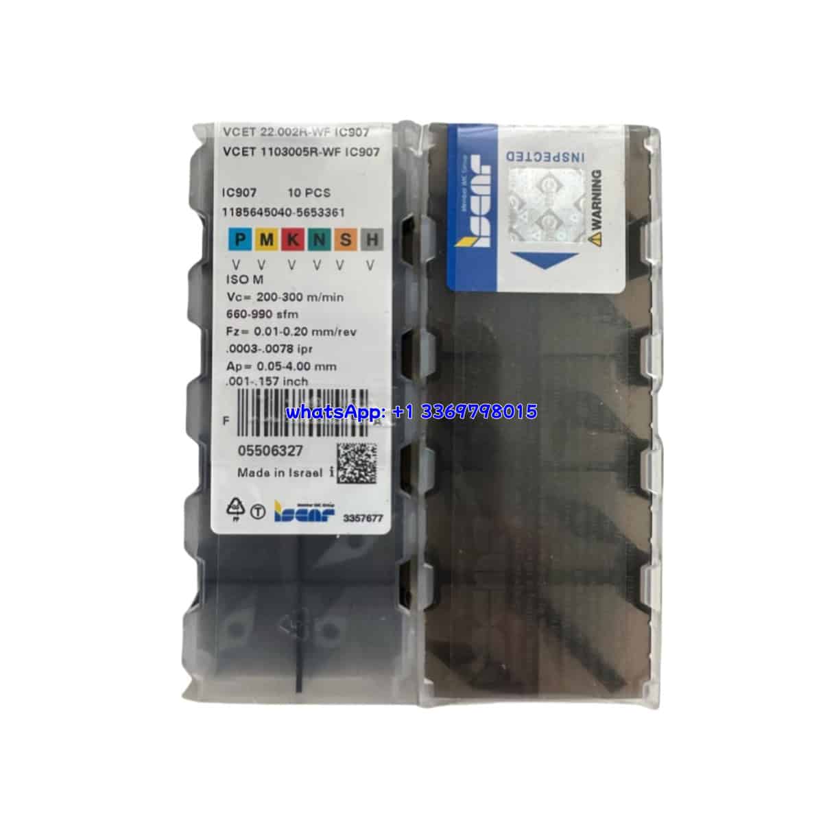 Iscar 100% Original VCET1103005R-WF IC907 Turning Insert 10PCS