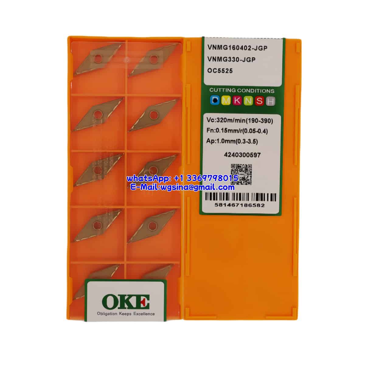 OKE 100% Original VNMG160402-JGP OC5525 Cutting Tools 10PCS