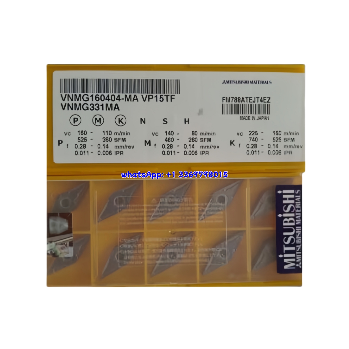 Mitsubishi 100% Original VNMG160404-MA VP15TF Cutting Tools 10PCS