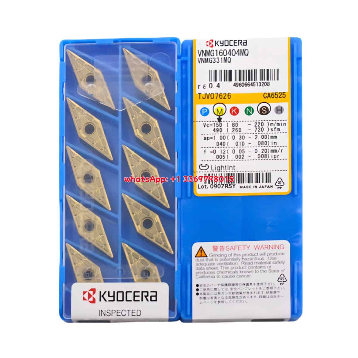 Kyocera 100% Original VNMG160404-MQ CA6525 Cutting Tools 10PCS