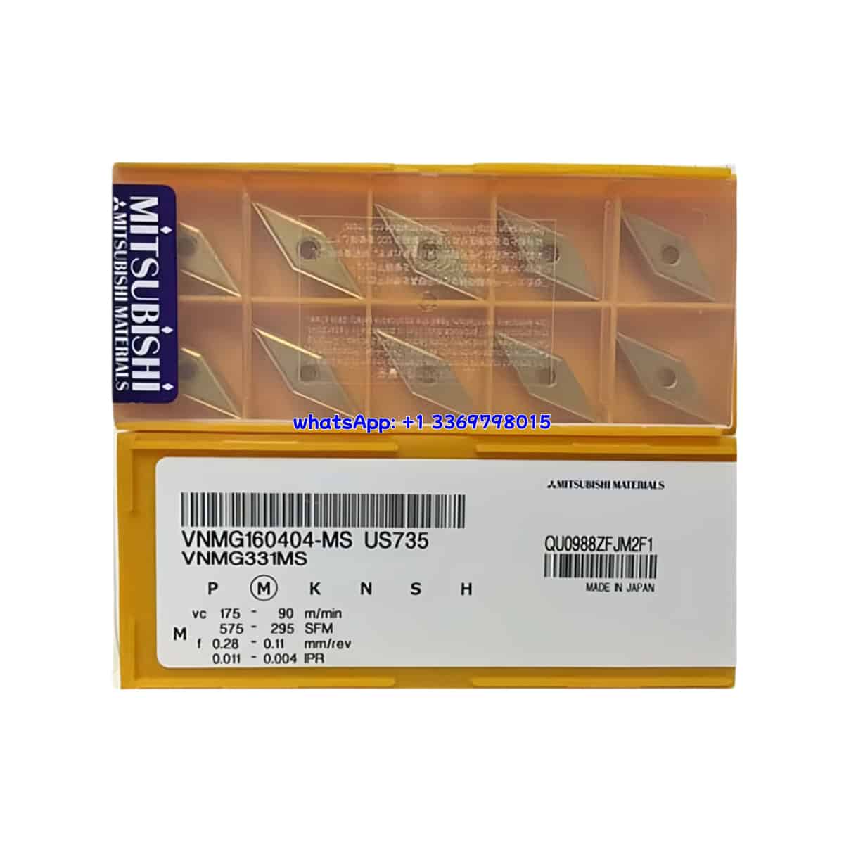 Mitsubishi 100% Original VNMG160404-MS US735 Cutting Tools 10PCS