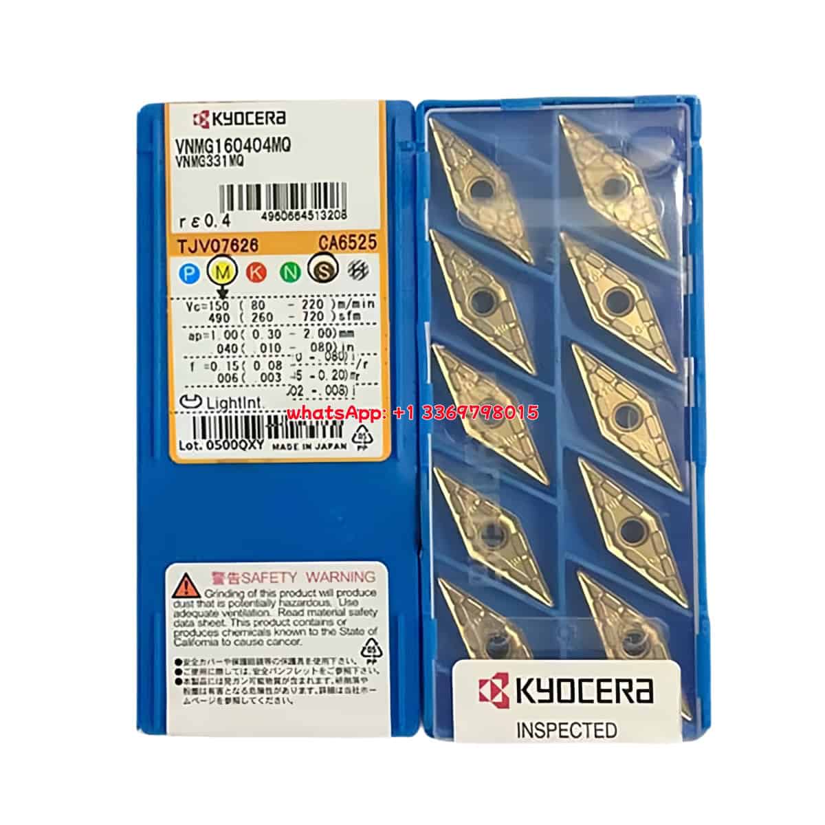 Kyocera 100% Original VNMG160404MQ CA6525 Cutting Tools 10PCS