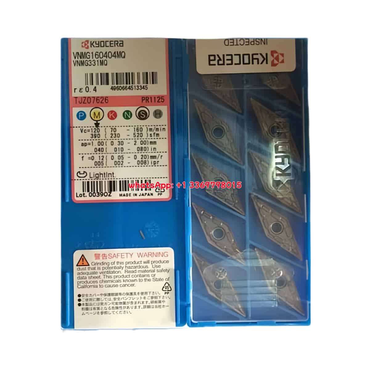 Kyocera 100% Original VNMG160404MQ PR1125 Cutting Tools 10PCS