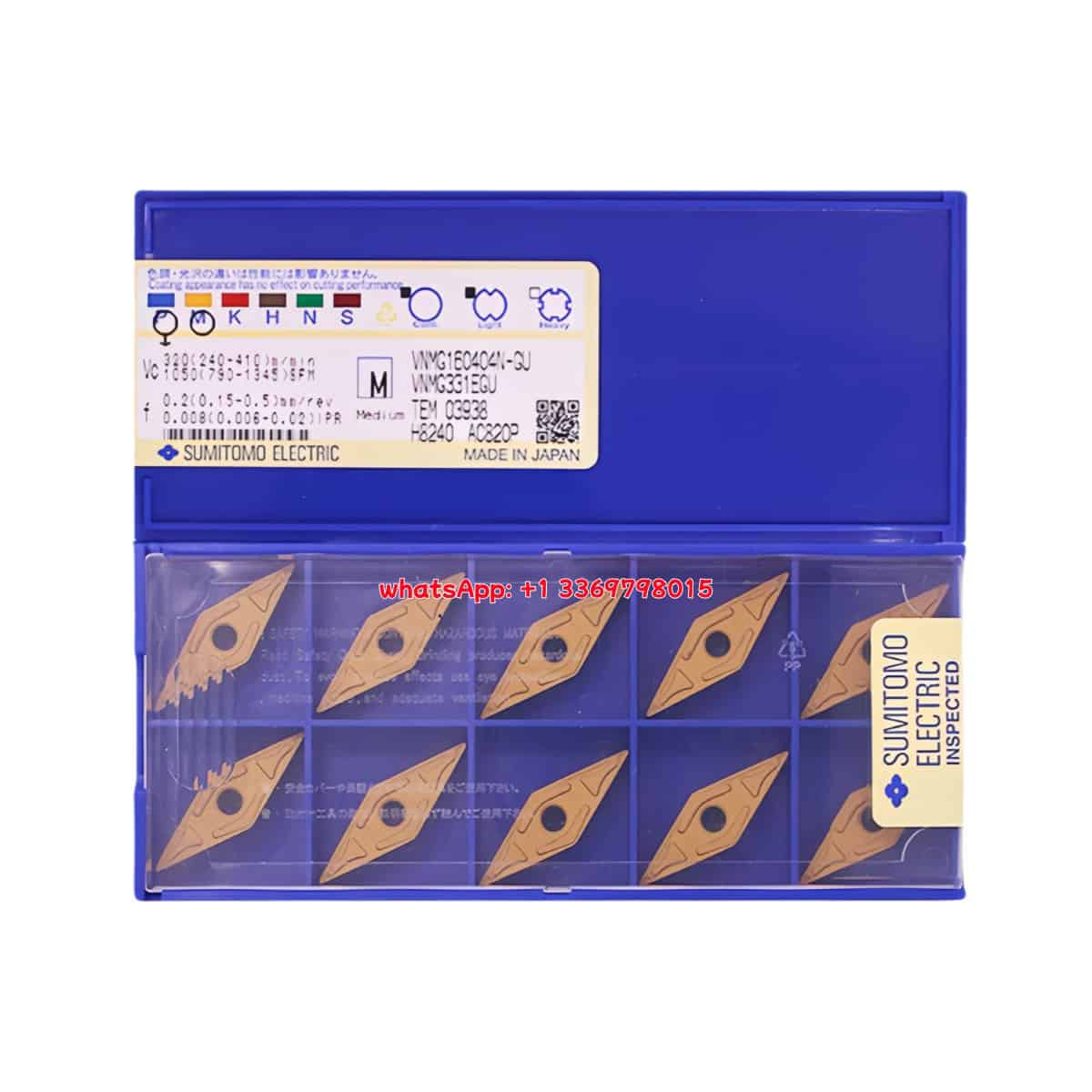 SUMITOMO 100% Original VNMG160404N-GU AC820P Cutting Tools 10PCS