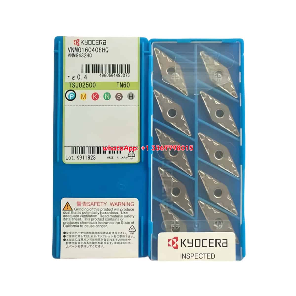 Kyocera 100% Original VNMG160408HQ TN60 Cutting Tools 10PCS