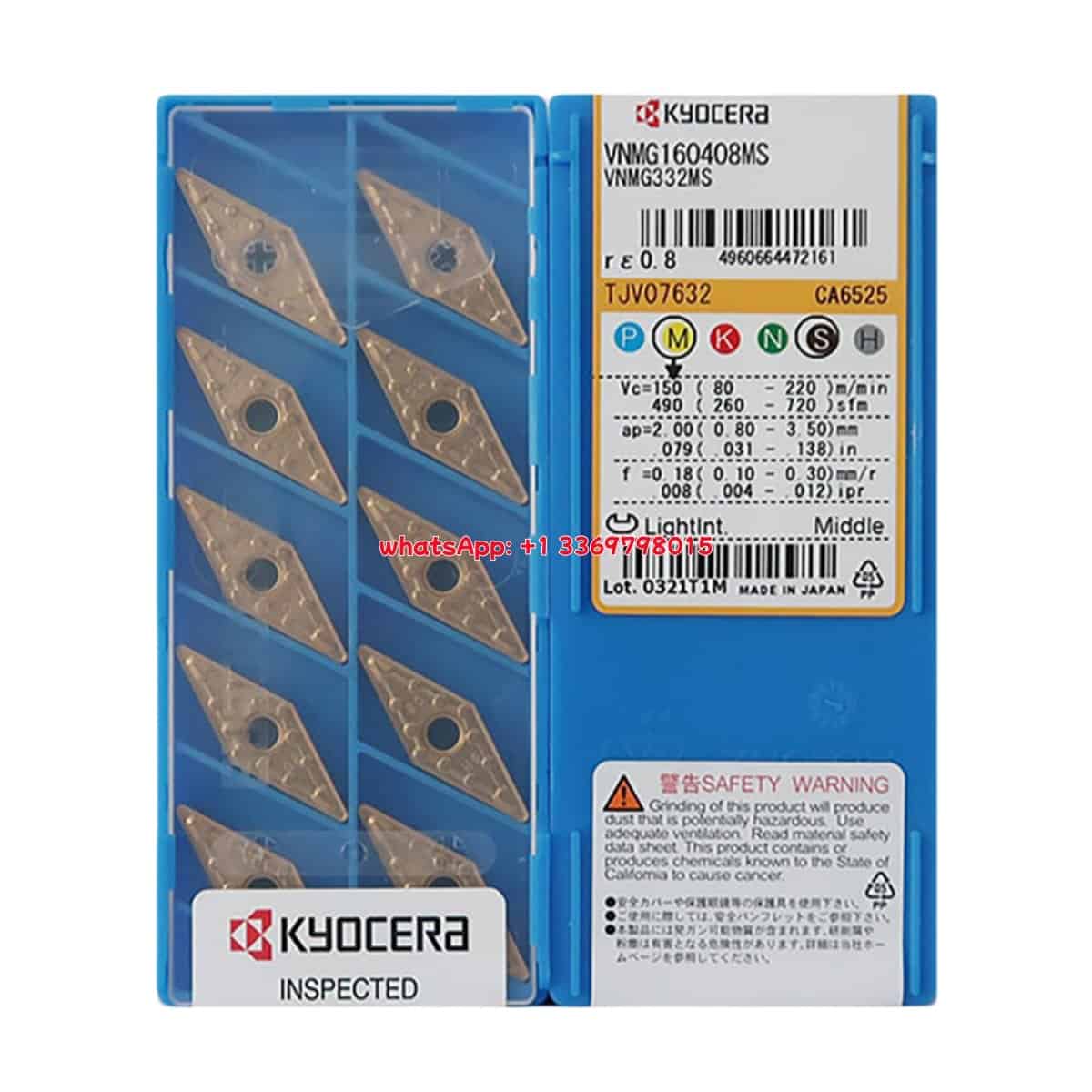 Kyocera 100% Original VNMG160408MS CA6525 Cutting Tools 10PCS