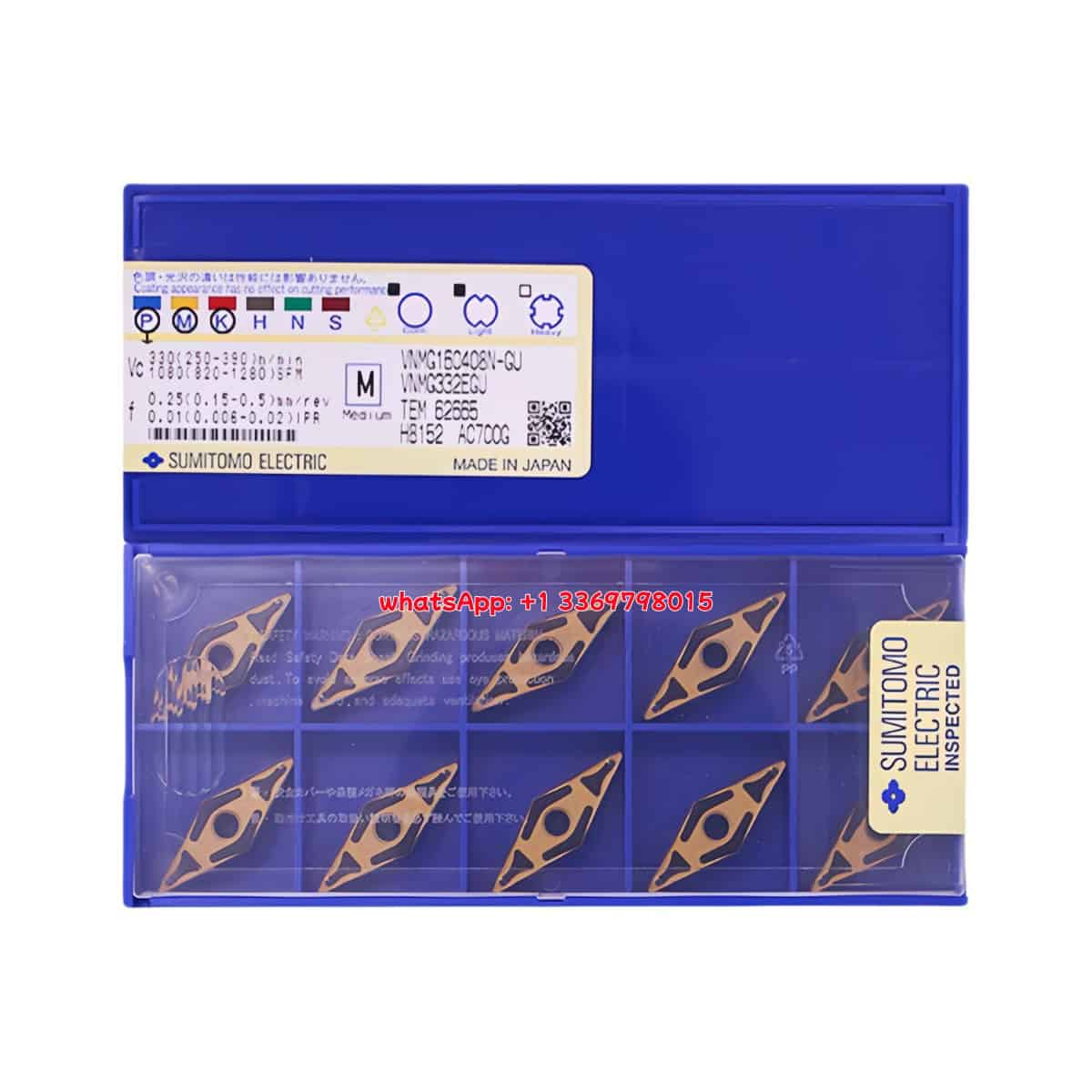 SUMITOMO 100% Original VNMG160408N-GU AC700G Cutting Tools 10PCS