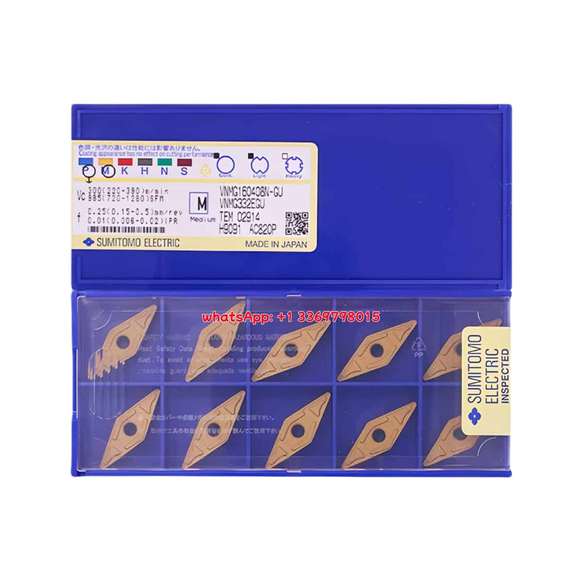 SUMITOMO 100% Original VNMG160408N-GU AC820P Cutting Tools 10PCS